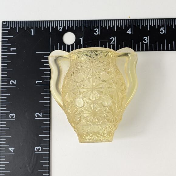 Crystal Miniature Creamer & Sugar Daisy & Button Vintage 1950’s-60’s L E Smith - Picture 9 of 9